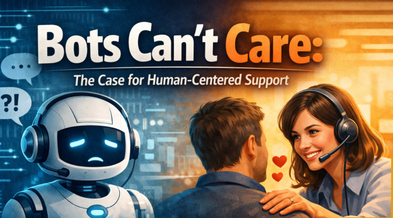 Bots Can’t Care: The Case for Human-Centered Support