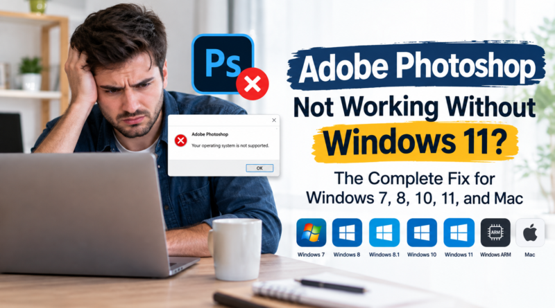 Adobe Photoshop Not Working Without Windows 11? The Complete Fix for Windows 7, 8, 10, 11, and Mac