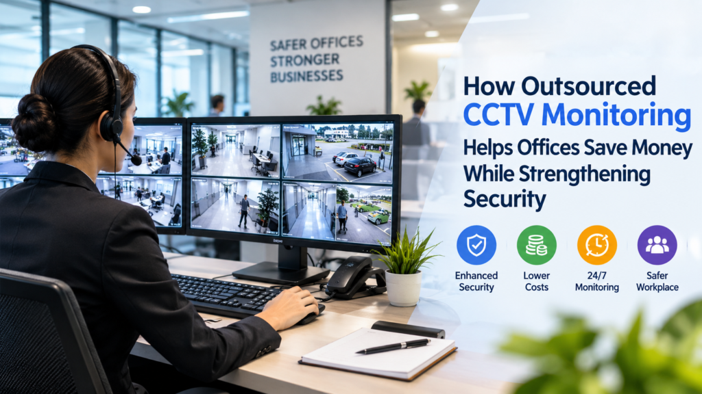 How Outsourced CCTV Monitoring Helps Offices Save Money While Strengthening Security.